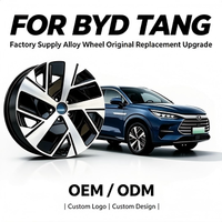 Ruedas de Aleación de Aluminio con Acabado Negro Brillante de Cinco Radios para Autos de Pasajeros, 20 y 21 Pulgadas, 5x120 PCD, para Vehículos BYD Tang de Nueva Energía