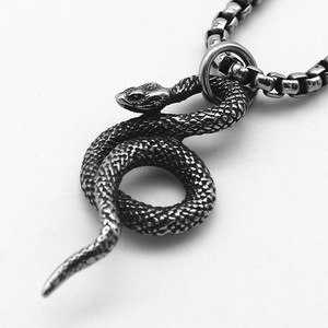 Collar con Colgante de Serpiente de Acero Inoxidable Unisex yunique, Diseño Animal, Estilo Punk, Joyería, Cadena de Metal 316L, Accesorio de Moda - Product Image 1