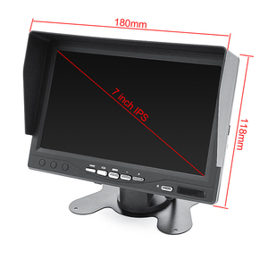Pantalla dividida IPS de 7 pulgadas para autobús y camión, 4 canales, Quad AHD 720P, Monitor de visión trasera de seguridad para coche, Monitor Lcd de coche con grabación DVR integrada - Product Image 3