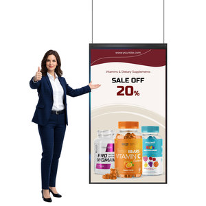 Display LCD Ultra Sottile da 43 49 55 65 Pollici per Pubblicità in Negozio, Insegna Bifacciale Leggibile alla Luce Solare per Vetrine - Product Image 1