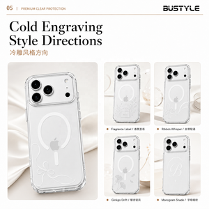 Coque de téléphone BUSTYLE personnalisée en TPU acrylique avec gravure à froid, trou pour lanière et chargement magnétique sans fil pour iPhone 18 17 Pro Max 16 15 - Product Image 4