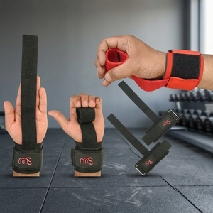 Correas de Levantamiento de Pesas MAS, Acolchadas, de Poliéster/Nailon/Algodón, para Crossfit, Powerlifting, con Soporte para Muñeca y Máximo Agarre, ISO - Product Image 3