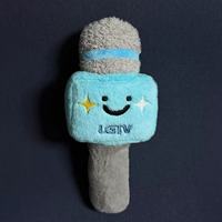 Porte-clés en peluche microphone mignon et doux, cadeau d'anniversaire créatif, jouet décoratif pour la maison, fête, Noël, vente en gros