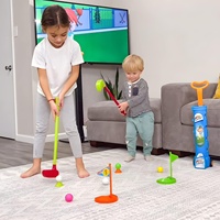 Jouet d'exercice en plein air pour enfant jouet ensemble de golf avec chariot de golf jouet et clubs de golf jeu de sport d'intérieur éducatif précoce