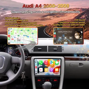8 ядер 9 дюймов, мультимедийный плеер Audi A4 TS10/18, стерео, 12,0, Android, автомобильный радиоприемник, панель GPS, навигация, Carplay для Audi A4 2000-2009