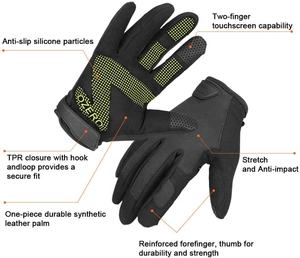 Ozero شعار مخصص الثقيلة ميكانيكي سلامة العمل قفازات القيادة مع شاشة تعمل باللمس لأعمال الحديقة - Product Image 3