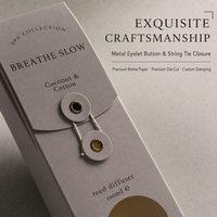 Boîte d'emballage en carton kraft pliable avec fenêtre découpée sur mesure pour diffuseur de parfum et huiles essentielles, vente en gros