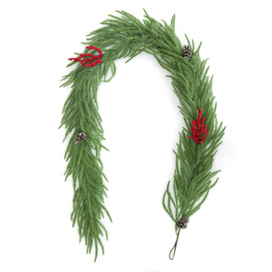Guirlande de Noël artificielle en pin de Norfolk Yan Ju, 180 cm, décoration murale pour la maison et les fêtes - Product Image 4