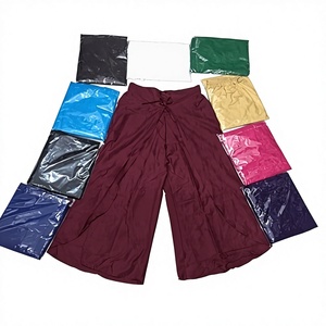 Pantalones Harem de Rayón Estampados Transpirables para Mujer, con Cordón Ajustable, Corte Regular, Tejido, Largos, para Verano - Product Image 1