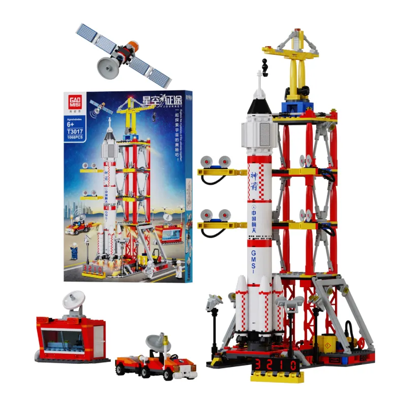 Gaomisi T3017 plastica GMS Shenzhou13 Rocket Blocks costruire giocattoli creativi fai da te regalo per bambini per la costruzione di giocattoli