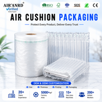 Film protecteur gonflable à colonnes d'air, imperméable, antichoc, écologique, emballage logistique en rouleau pour articles fragiles