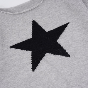Maglione <span class=keywords><strong>Chic</strong></span> Stile Americano alla Moda per <span class=keywords><strong>Donna</strong></span>, Spalle Scoperte, Motivo a Stelle, Casual e Ampio, Top Y2K - Product Image 6