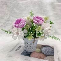 Bunga Peony Buatan dari Sutra, Buket Peony untuk Dekorasi Rumah dan Pernikahan