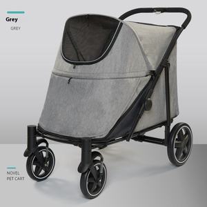 New Upgrade Luxury Dog Stroller for Medium Dogs Foldable Elegant Style Portable Trolley Low MOQ for Cats - Product Image 2