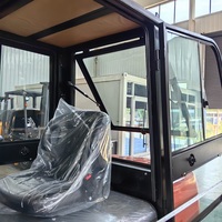 Chariot élévateur à cabine fermée 3 tonnes, godet de chariot élévateur 4T 3,5T 6 tonnes, chariot élévateur diesel avec moteur Xinchai