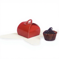 Boîtes à cake pops personnalisées avec logo imprimé, réutilisables, pliables, en papier kraft rond avec fenêtre
