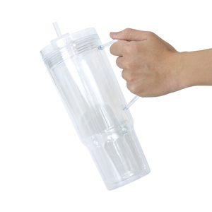 Gobelet de voyage transparent pré-percé de 40 oz, gobelet à neige en plastique, <span class=keywords><strong>verre</strong></span> à vin à <span class=keywords><strong>double</strong></span> <span class=keywords><strong>paroi</strong></span> - Product Image 4