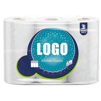 Rouleau de papier de cuisine en relief à forte absorption d'huile imprimé Oem de haute qualité