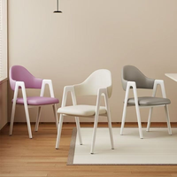 Fauteuil de salle à manger moderne en métal, vente en gros d'usine, avec revêtement en lin/PU - Durable et écologique pour la cuisine et la restauration