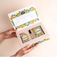 Boîte cadeau pliable personnalisée avec rabat supérieur, écologique, en carton recyclé, boîte rigide pour bougie, parfum, soin de la peau, ensemble cosmétique, emballage