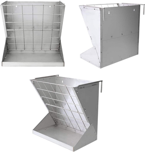 Прочная оцинкованная металлическая кормушка для лошадей и коз из нержавеющей стали, настенная - Product Image 6