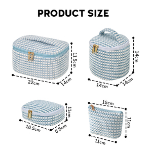 Borsa per il Trucco Wandering Nature, Organizer da Viaggio per Cosmetici e Pennelli in Velluto Vegano per Donne - Product Image 5