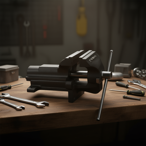 Tornillo de Banco Paralelo Fervi de Hierro Fundido Nodular con Mordazas de 100 mm de Ancho para Uso en Taller - Product Image 3