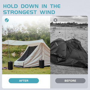 Base de parasol lestée en PVC, portable, anti-basculement, avec poignée, pour terrasse et jardin - Product Image 4