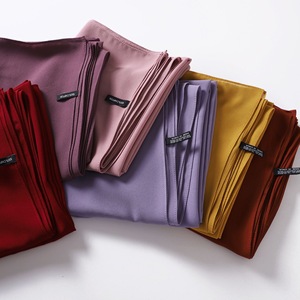 Zifeng OME haute qualité bonne sensation couleur unie perle en mousseline de soie longue écharpe pince à épiler <span class=keywords><strong>coin</strong></span> bord droit en mousseline de soie écharpe - Product Image 1