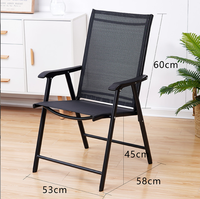Chaise pliante moderne portable imperméable en fer dossier de protection solaire pour cuisine extérieure villa jardin balcon chambre école parc