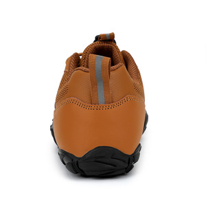 Chaussures de randonnée unisexes jaune terreux respirantes pour activités de plein air, course à pied, cyclisme, randonnée, alpinisme, camping, pêche, à talon plat et semelle épaisse - Product Image 3