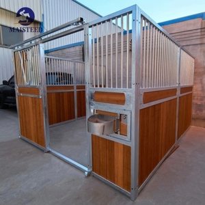 Paneles de Acero Galvanizado para Establos de Caballos, Establos Portátiles Prefabricados para Exteriores con Techo para Uso Temporal - Product Image 4