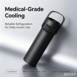 <span class=keywords><strong>Mini</strong></span>-réfrigérateur portable intelligent pour insuline avec affichage numérique de la température, rechargeable, pour le stockage de médicaments injectables - Product Image 2