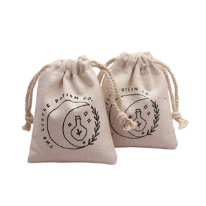 Sac en mousseline personnalisé pour herbes, imprimé sur toile naturelle, avec cordon de serrage, pour bijoux, emballage cadeau, petit sac anti-poussière - Product Image 1