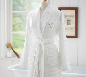 Luxury Cotton Bathrobe Personalized Embroidered Hotel Waffle Bathrobes <strong>Kimono</strong> Spa Bath Robe for Women and <strong>Men</strong> - Product Image 3