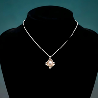 Collier de perles simulées baroques pour femme, pendentif plaqué or 18 carats en alliage, pour la vente en gros de bijoux coréens et arabes