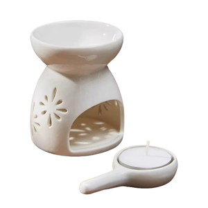 Bruciatore di Oli Essenziali in Ceramica per Aromaterapia, Diffusore di Aromi, Portacandele per Incenso, Decorazione Casa, Portacandele Tealight per Autunno e Primavera - Product Image 5