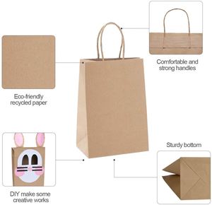 Brown Kraft Food Packaging <b>Bags</b> Eco Friendly Paper <b>Packing</b> <b>Bag</b> for Food Shopping Gift Clothing - Product Image 2
