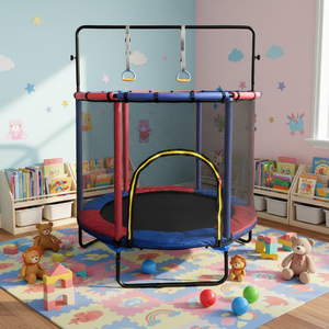 <span class=keywords><strong>Trampoline</strong></span> Zoshine pour enfants, <span class=keywords><strong>petit</strong></span> modèle, intérieur/extérieur, avec barre de maintien réglable, surface souple et <span class=keywords><strong>filet</strong></span> de protection pour l'entraînement sensoriel des bébés - Product Image 1