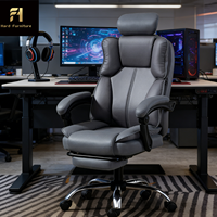 Chaise de jeu en cuir confortable de haute qualité, directement de l'usine, rotation à 360°, esthétique ergonomique, dossier haut, chaise de bureau