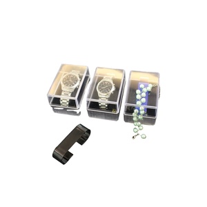 Eternal Love Mini Portable Travel Transparent Plastic Little Jewelry Display Cases for Watch
