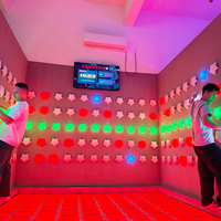 Mur d'escalade interactif à LED, jeu de défi d'activation interactif, mur d'escalade de salle de jeux, système LED, équipement d'intérieur pour parc d'attractions