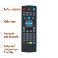 Prix Spécial Clavier Complet Double Face 44 Boutons Télécommande Noire Compatible avec TV/Boîtier Android/Projecteur