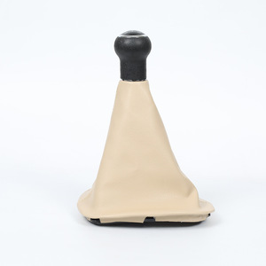 Volkswagen Passat B5 Beige Leather Gear <b>Shift</b> <b>Knob</b> Set 5 Speed 6 Speed Manual Transmission Accessories - Product Image 4