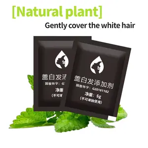 Agentes naturais de cabelo para fazer cabelo com plantas pretas cobrindo a cor branca para tingimento de cabelos