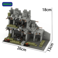 Mini street view modèle kit garçons enfants base militaire blocs de construction ensembles architecture bricolage maison mininatures brique bloc jouets
