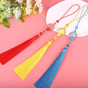 Pendentif de voiture à franges en polyester de style chinois, ornement décoratif suspendu pour accessoire d'intérieur automobile - Product Image 3