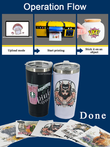 การพิมพ์ฉลาก UV DTF ฟิล์ม AB สำหรับสติกเกอร์แบบถ่ายโอน ฟิล์มเทคโนโลยี UV DTF พร้อมเครื่องเคลือบลามิเนต - Product Image 3