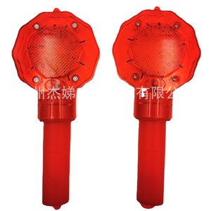 ไฟเตือนก่อสร้างแบบ LED สีแดงกระพริบ IP65 ใช้พลังงานจากแบตเตอรี่ ไฟสัญญาณกรวยจราจร รุ่น 008 - Product Image 1