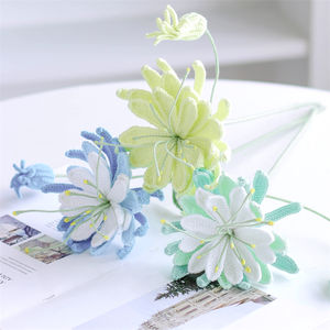 2024ใหม่ช่อดอกไม้งานถักมือบริสุทธิ์งานประดิษฐ์ดอก <span class=keywords><strong>Epiphyllum</strong></span> ใบกว้างถักโครเชต์เดี่ยวทำมือ - Product Image 6